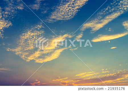 Beautiful sky sunset background add vintage color 21935176