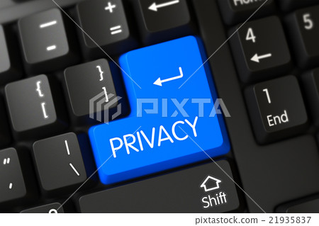 Keyboard with Blue Key - Privacy. Keyboard with Blue Key - Privacy. 21935837