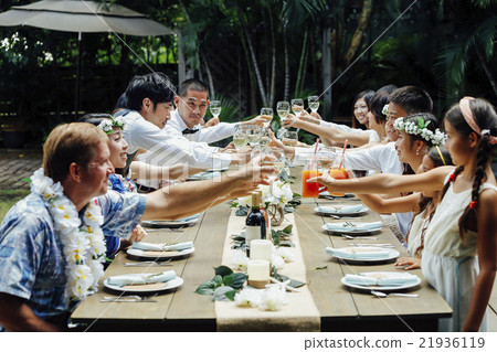 A newlywed couple doing a house wedding 21936119