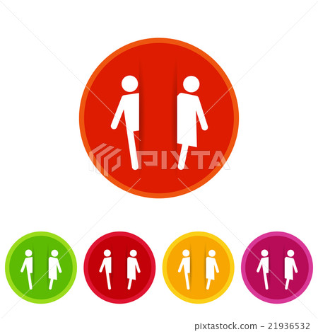 Male and Female Restroom Symbol Icon. 21936532