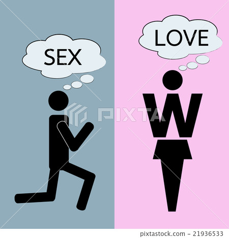man and woman thinking about love and sex. 21936533