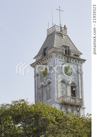 Clock on bell tower of the Stone Town 21939323