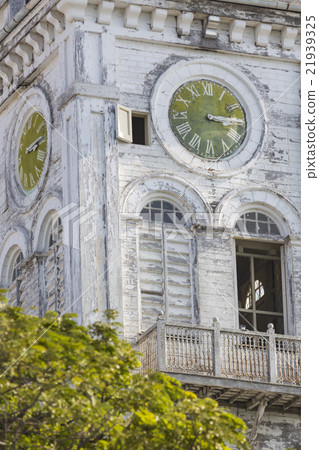 Clock on bell tower of the Stone Town  21939325