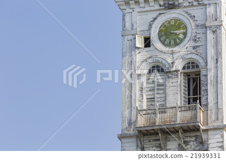 Clock on bell tower of the Stone Town  21939331