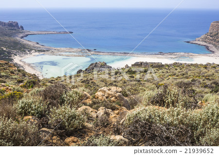 Balos bay at Crete island, Greece. Gramvousa. Balos bay at Crete island, Greece. Gramvousa. 21939652
