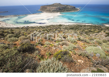 Balos bay at Crete island, Greece. Gramvousa. 21939683