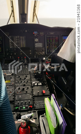 The pilots' control panel inside a passenger 21941168