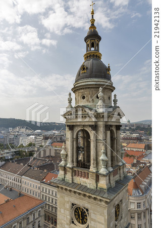 Budapest cityscape and Saint Stephen bell tower Budapest cityscape and Saint Stephen bell tower 21942138