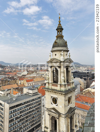 Budapest cityscape and Saint Stephen bell tower Budapest cityscape and Saint Stephen bell tower 21942139