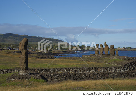 Moai statues on Easter Island Moai statues on Easter Island 21942976