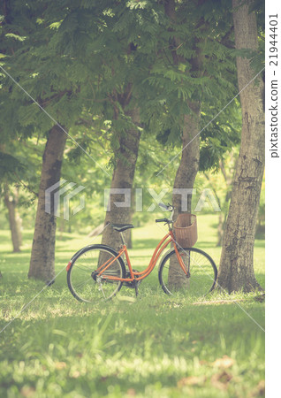 Retro bicycle in park Retro bicycle in park 21944401