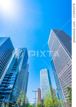 [Tokyo] Shinjuku Fukutoshin, fresh green office district 21945078