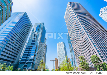 [Tokyo] Shinjuku Fukutoshin, fresh green office district 21945079