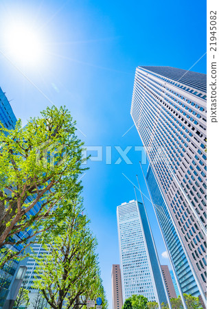 [Tokyo] Shinjuku Fukutoshin, fresh green office district 21945082