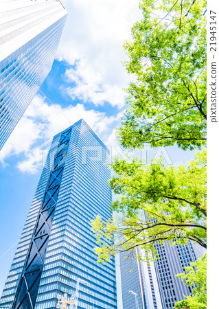 [Tokyo] Shinjuku Fukutoshin, fresh green office district 21945147