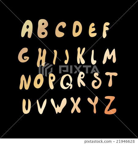 hand drawn latin alphabet  21946628