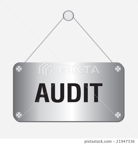 silver metallic audit sign hanging on the wall 21947336