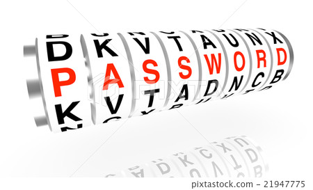 Slot machine wheels with the word password in red Slot machine wheels with the word password in red 21947775