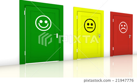 Three doors with smileys Three doors with smileys 21947776