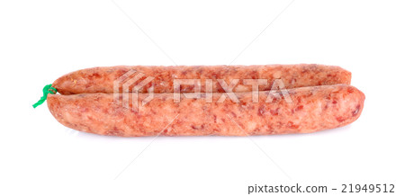 Chinese Sausages isolated on the white 21949512