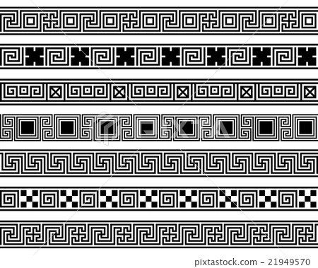 different meander ansient patterns wide frame 21949570