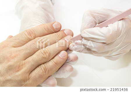 the process of the male manicure in a beauty salon the process of the male manicure in a beauty salon 21951436