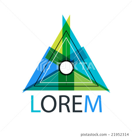 Abstract multicolored origami triangle logo design Abstract multicolored origami triangle logo design 21952314