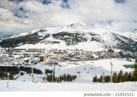 Sestriere, famous ski resort in the italian Alps 21952521