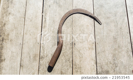 Old rusty sickle isolated 21953545