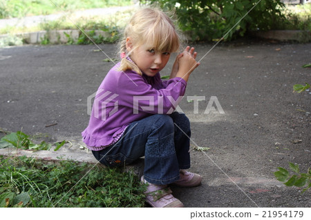 Girl playing outdoors 18558 Girl playing outdoors 18558 21954179