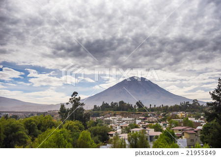 The majestic cone of El Misti Volcano in Arequipa, Peru 21955849