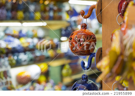 Handmade ceramic souvenirs for sale, Crete island 21955899