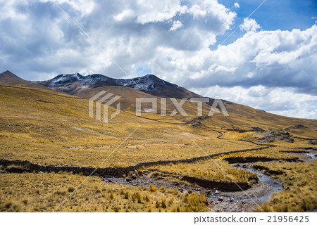 High altitude Andean landscape with dramatic sky High altitude Andean landscape with dramatic sky 21956425