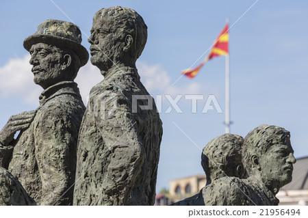 Monument of the Boatmen of Salonica in Skopje Monument of the Boatmen of Salonica in Skopje 21956494