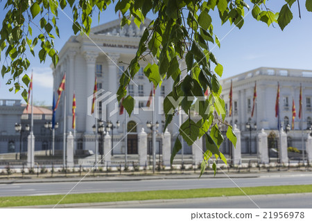 White government building in SKOPJE, MACEDONIA White government building in SKOPJE, MACEDONIA 21956978