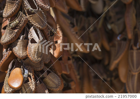 Traditional leather shoes, Skopje, Macedonia. Traditional leather shoes, Skopje, Macedonia. 21957000