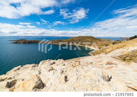 Panorama on Island of the Sun, Titicaca Lake, Bolivia Panorama on Island of the Sun, Titicaca Lake, Bolivia 21957891