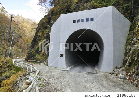 New blue collapse tunnel of Genkura forest road New blue collapse tunnel of Genkura forest road 21960195