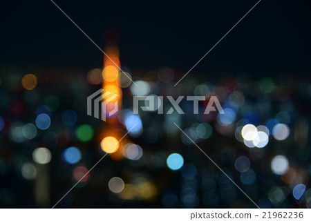 東京鐵塔和夜景在東京中央軟焦點 東京鐵塔和夜景在東京中央軟焦點 21962236