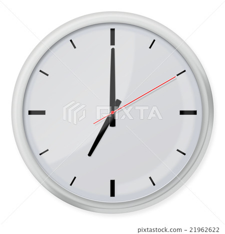 Clocks Without Numbers Blue Modern Clock Without Numbers Icon, Flat