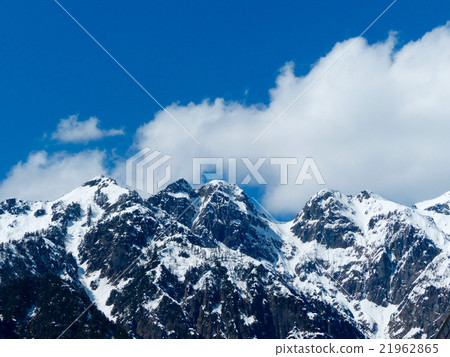 View from the Nabehira Plateau - Northern Alps of snowfall 21962865