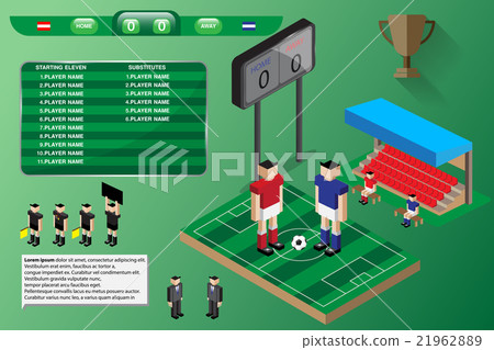 football sign and symbol team information graphics 21962889