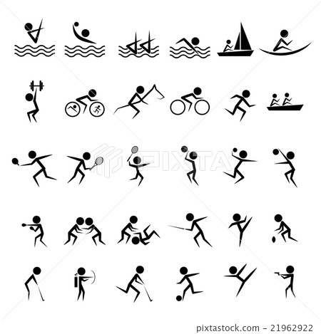set of official summer  sports icon 21962922