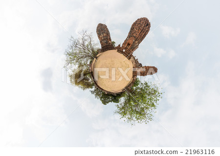 Ancient Thai temple in tiny world 21963116