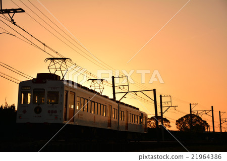 “Ichigo火車”在夕陽下運行 21964386
