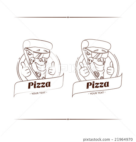 Pizza Funny Character Lineart 21964970