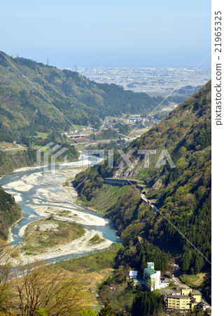 黑部河和黑部市遠景 21965325