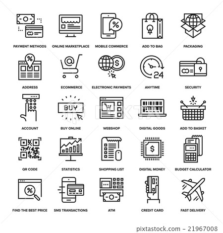 Digital Commerce Icons 21967008