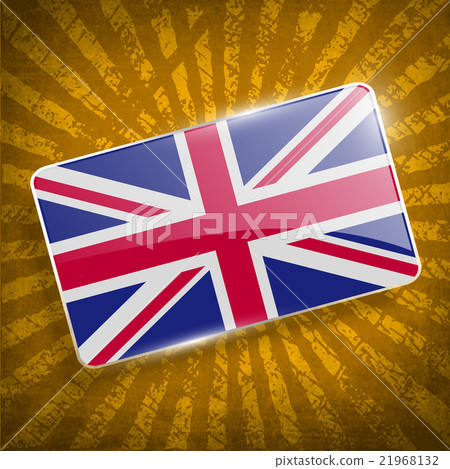 Flag of United Kingdom with old texture. Vector 21968132