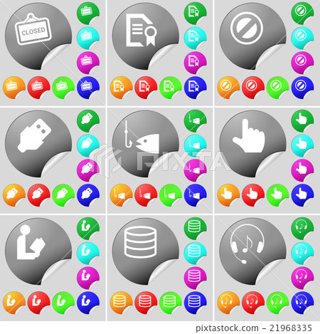 Closed, Text file, Stop, USB, Fishing, Hand, Silho 21968335